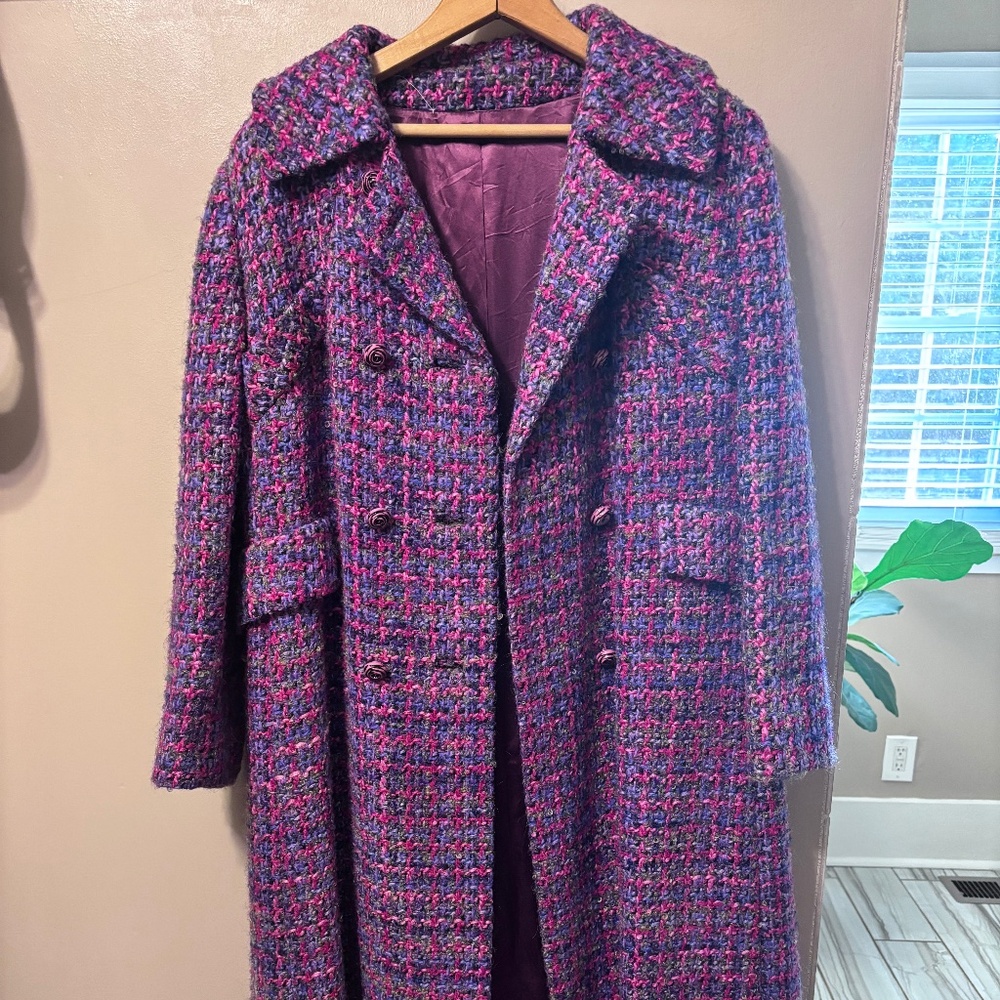 Vintage purple tweed jacket